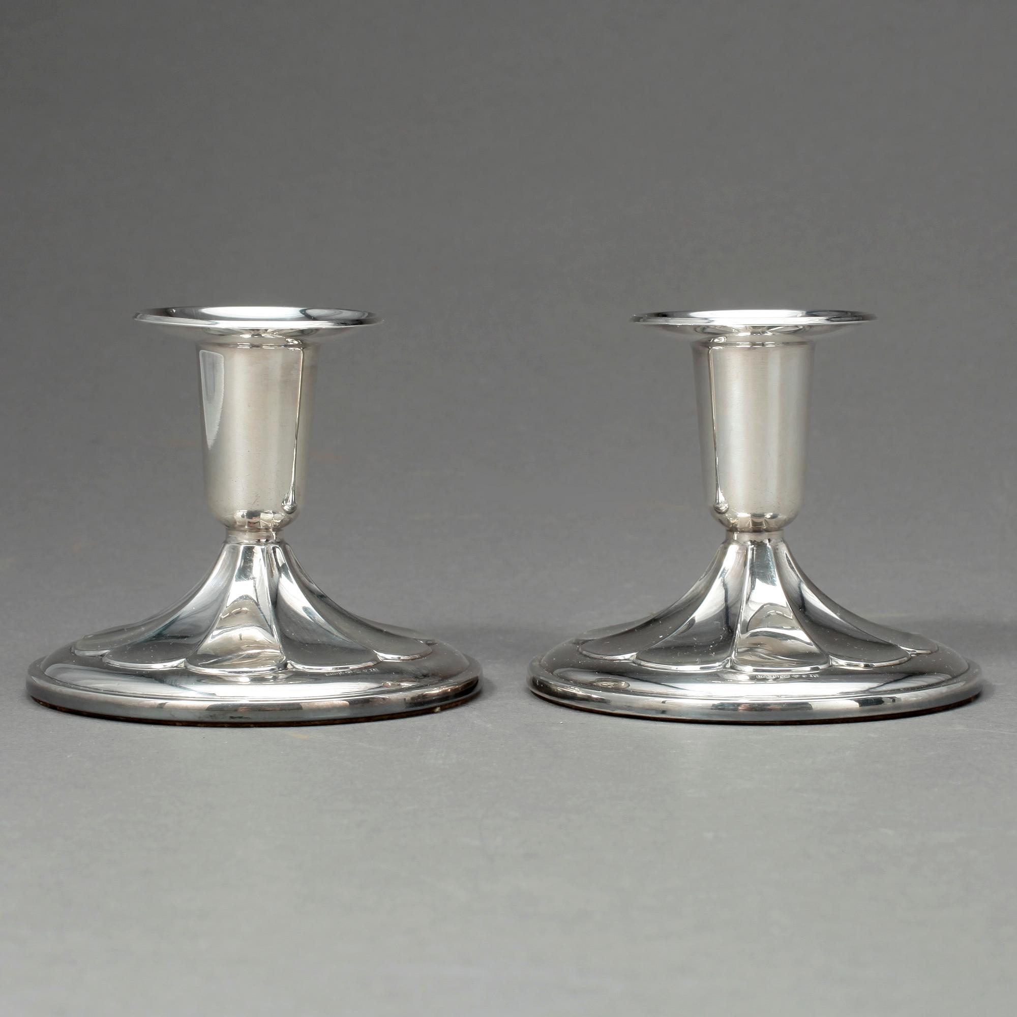 LJUSSTAKAR, ett par, silver, Ceson, Göteborg, 1959.