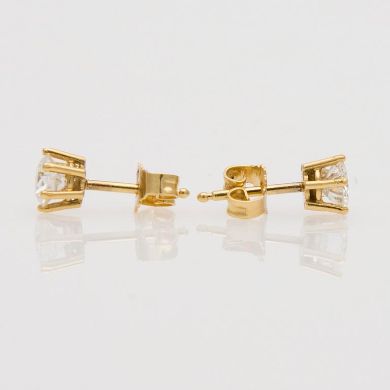 ÖRHÄNGEN, briljantslipade diamanter, 18K guld. Coster Diamonds.