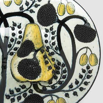 Birger Kaipiainen, a ceramic dish, signed Kaipiainen Arabia.
