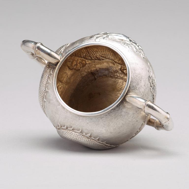 TESERVIS, fyra delar, silver. Kina, Luen Wo, Shanghai, 1875-1925.