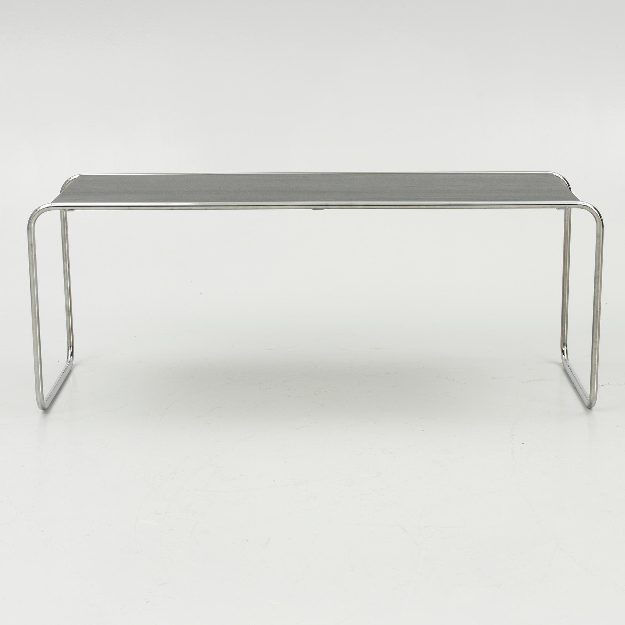 Coffee table and a pair of side tables, Thonet,.