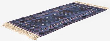 Ann-Mari Forsberg, a carpet, 'Tobias', tapestry variant, c 150 x 71 cm, signed AB MMF AMF.