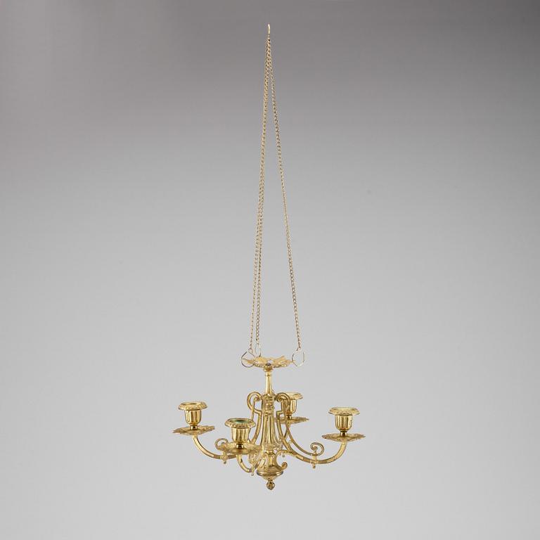 TAKKRONA, förgylld mässing, oscariansk, 1800-talets slut.