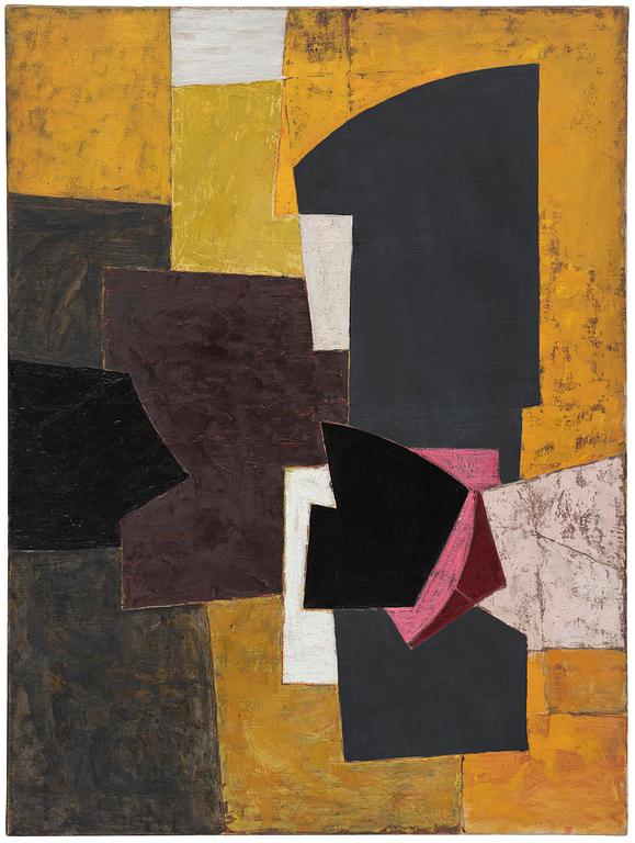 Adrian Heath, "Composition: Yellow, Black and Pink".