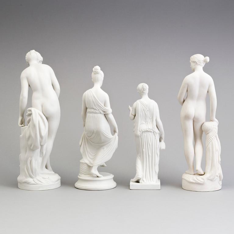 FOUR PARIAN FIGURES, Gustafsberg and Eneret, ca 1900.