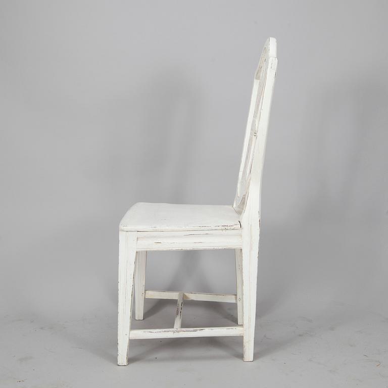 TUOLI, Hepplewhite-malli, merkitty 1857 AC.