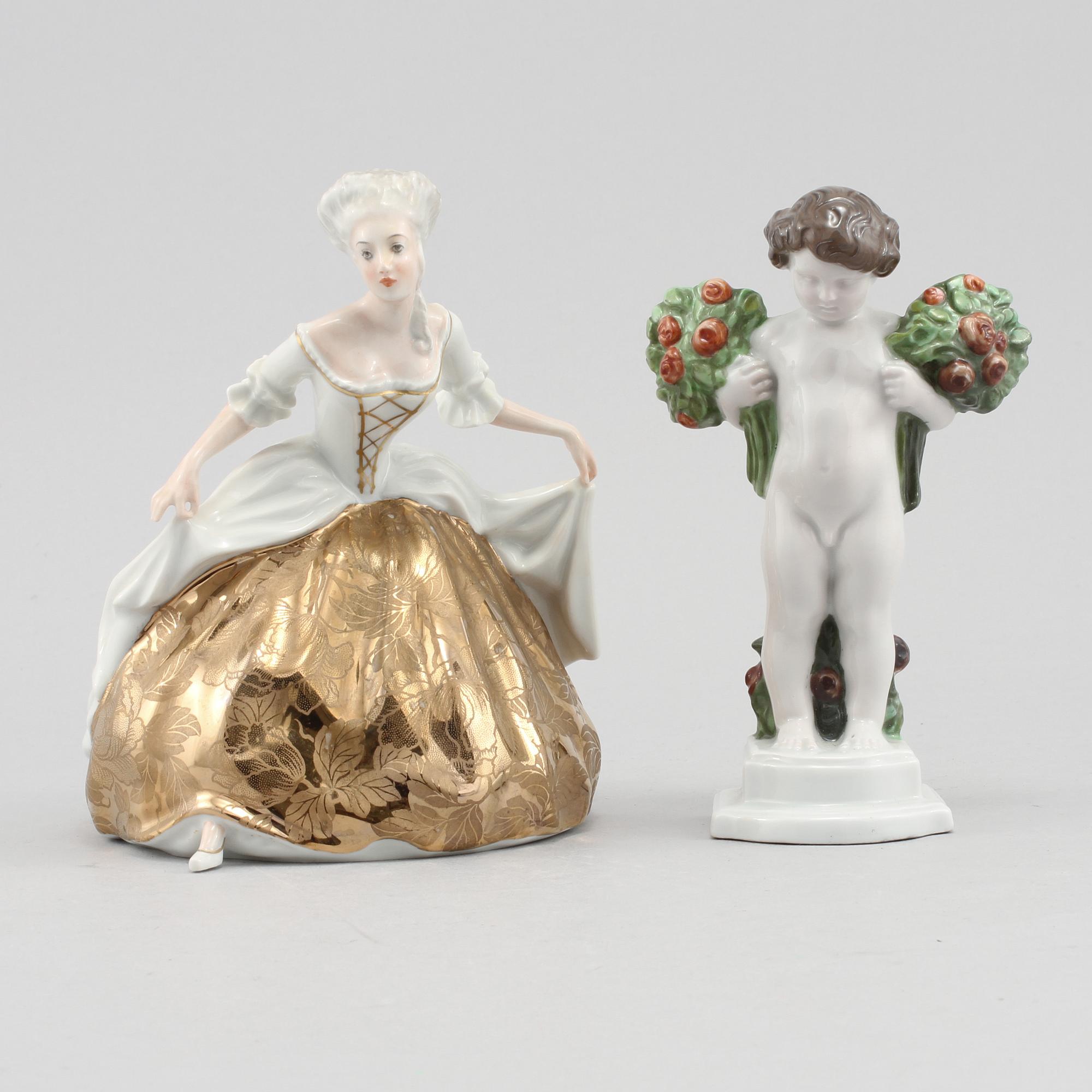FIGURINER, 2 st, porslin, Rosenthal, 1900-tal.