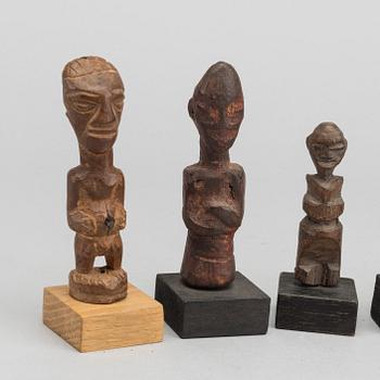 A set of seven sculptures, Central Africa.