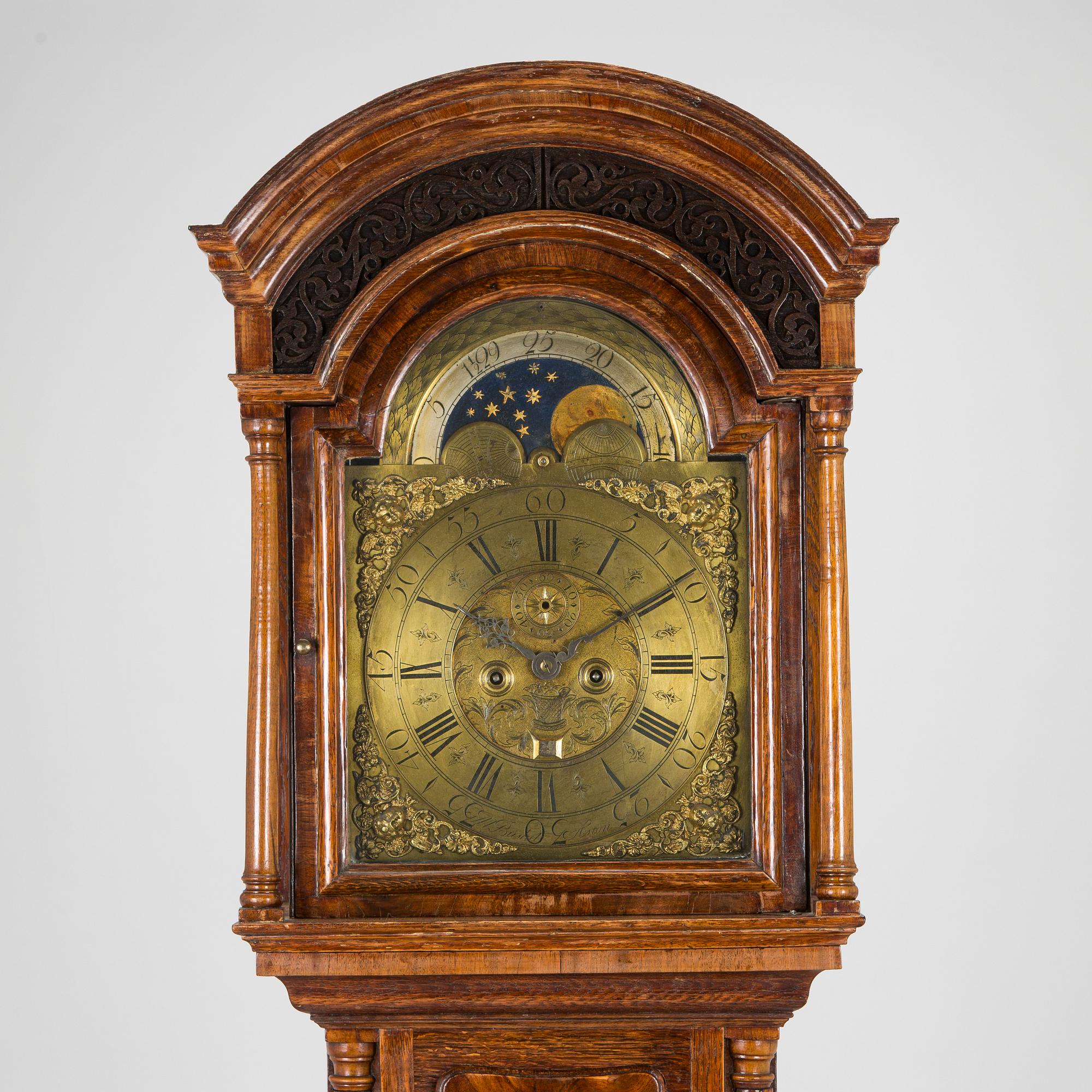 Longcase clock by Matthew Bushel, Aston England.