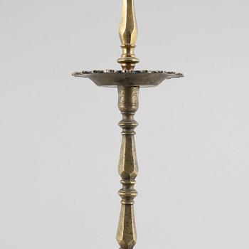 A Baroque-style floor candle stick, around 1900.
