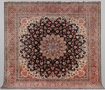 Matta, Täbriz, part silk, 60 Raj, 300 x 290 cm.