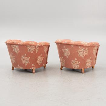 Fåtöljer, ett par, Swedish modern, 1900-talets första hälft.