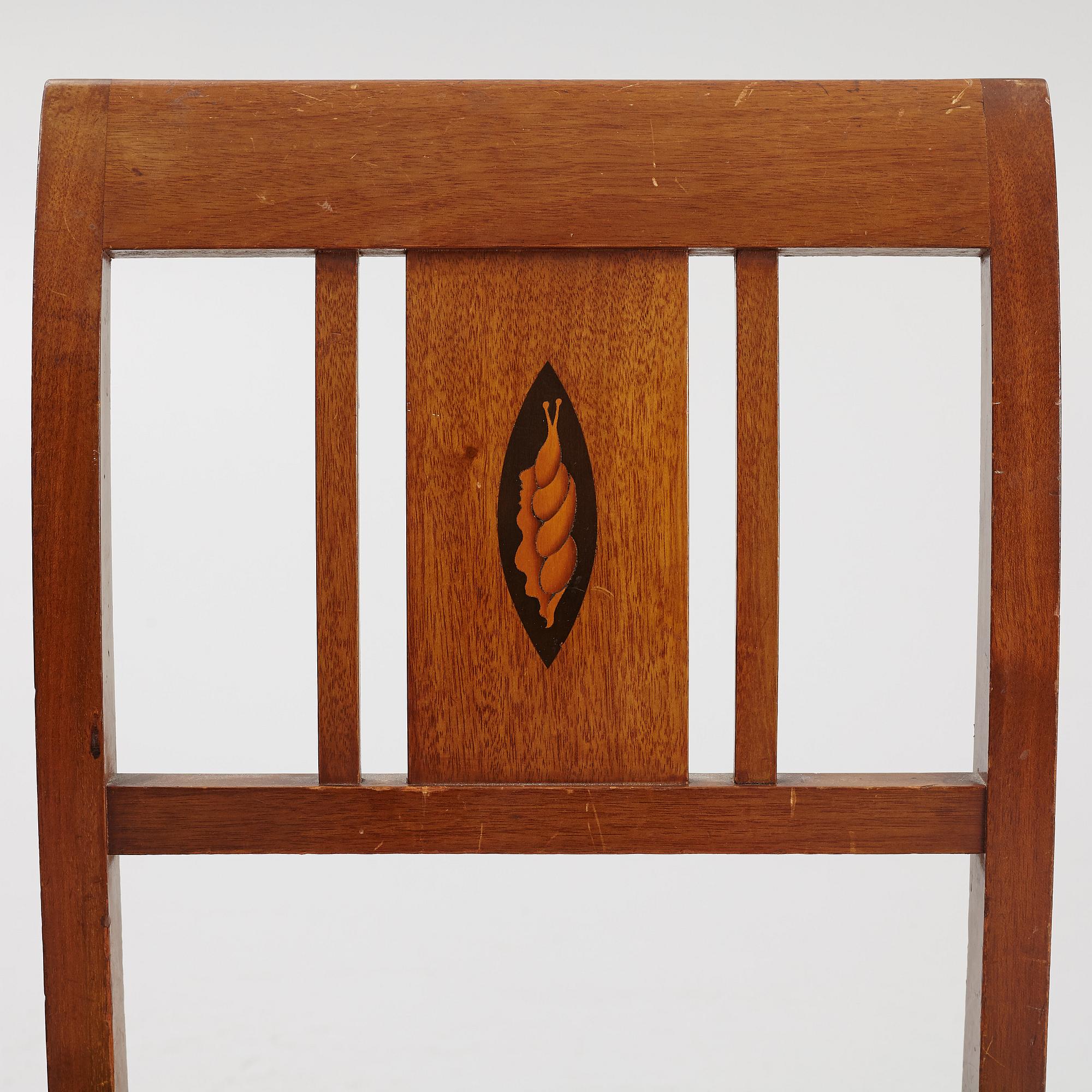 A set of four Empire chairs, southern Sweden, early 19th century.