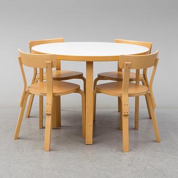ALVAR AALTO, a five-piece birch dining suite from Artek, Finland.