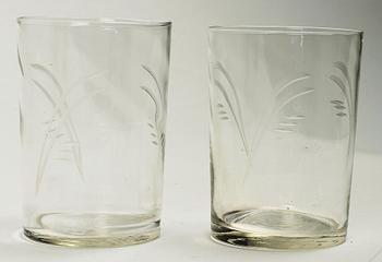 TEGLAS, ett par, silver och glas, Sovjetryssland, 1900-tal.