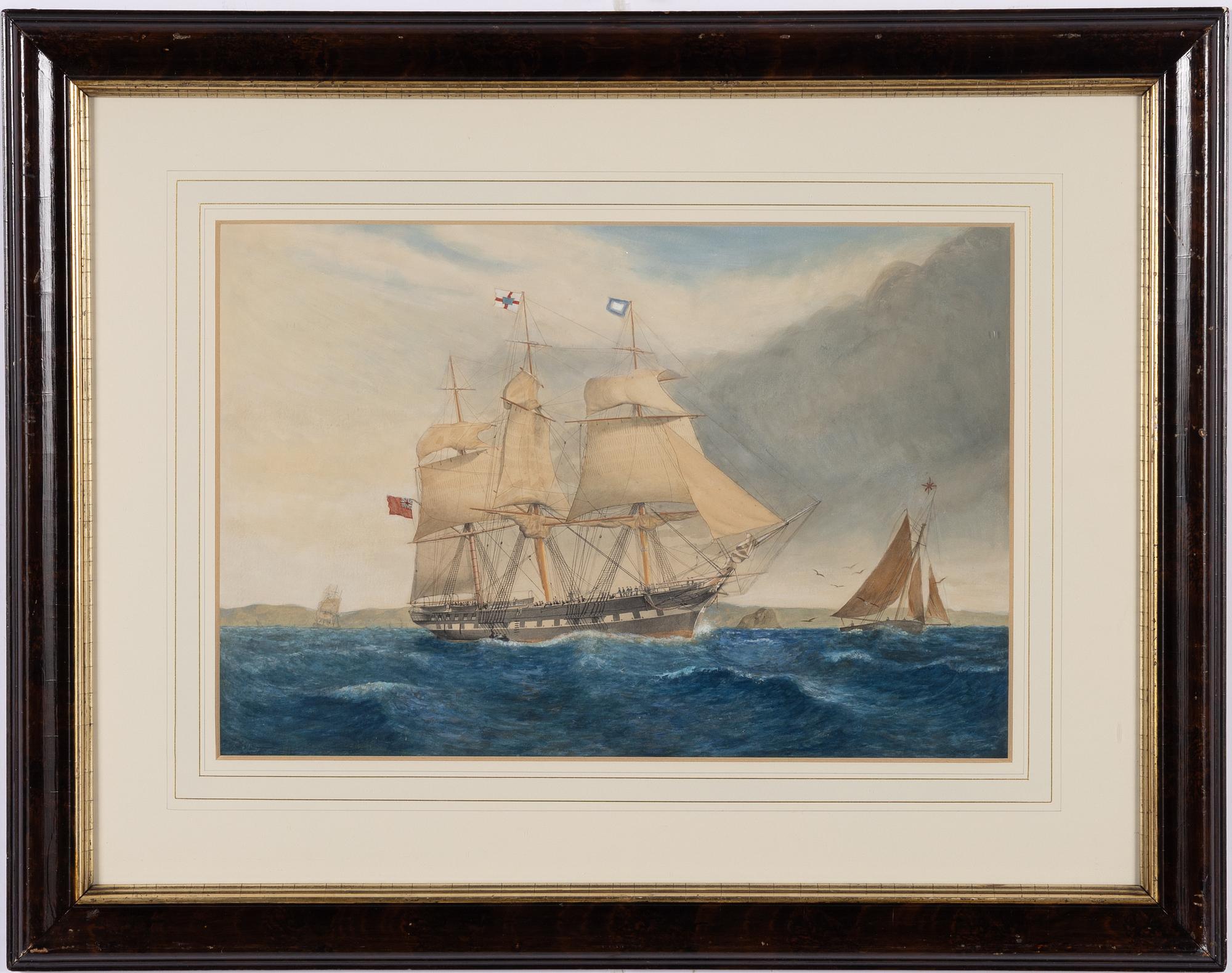 Thomas Goldsworth Dutton, A Blackwall Frigate in Choppy Seas.
