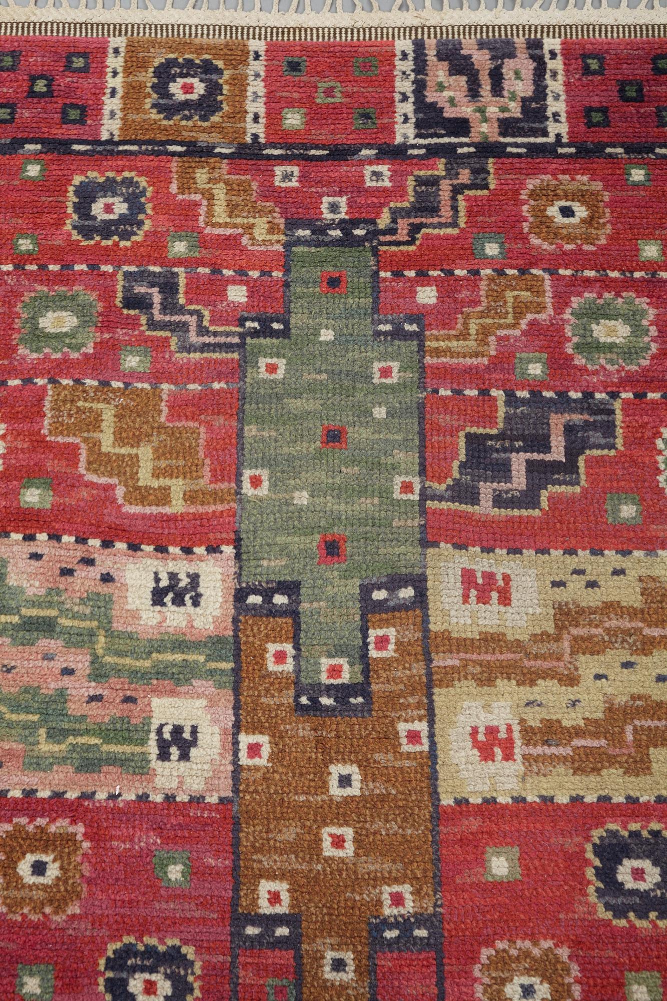 Märta Måås-Fjetterström, a carpet, "Tornet", knotted pile, ca 244,5-246,5 x 155-159,5 cm, signed AB MMF.