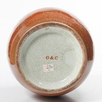 A porcelain table lamp, G&C, 20th/21st century.