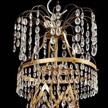 A late Gustavian circa 1800 seven-light chandelier.