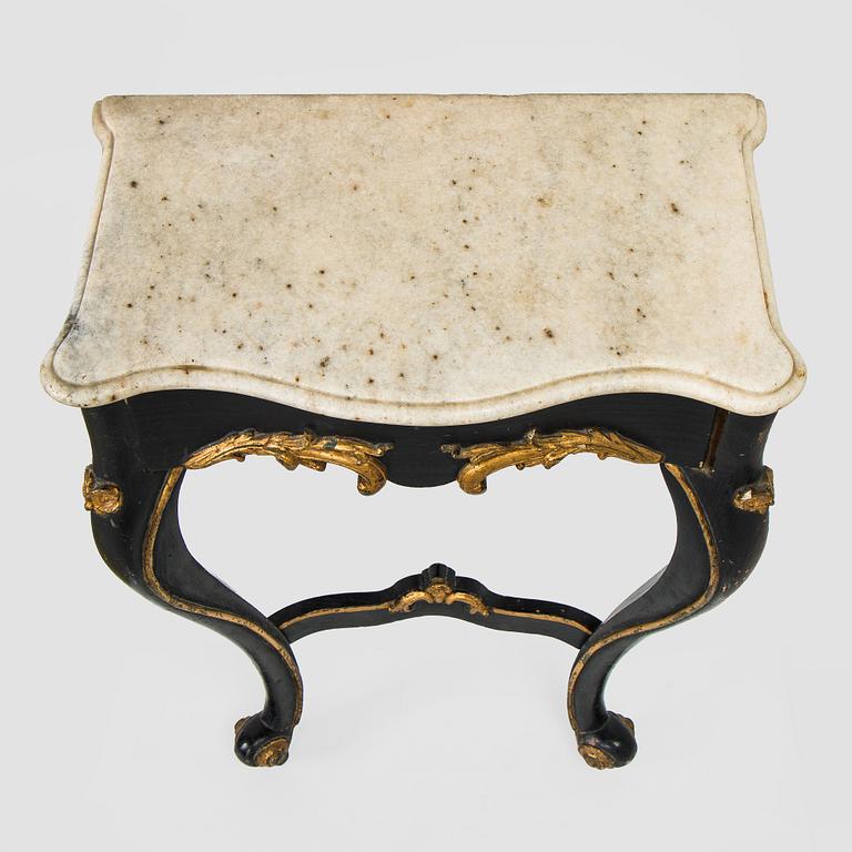 Peili ja konsolipöytä, uusrokookoo, 1800-luvun loppu.