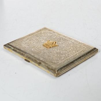 Case, silver, Persian, unmarked.