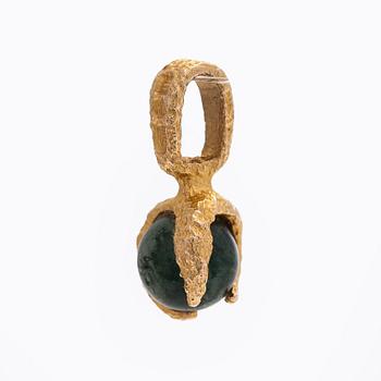 Björn Weckström, riipus, "Kultasammal", 14K kultaa ja sammalakaatti. Lapponia 1978.