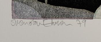 SVENOLOV EHRÉN, mapp med 3 färgträsnitt, signerad och daterad -79, numrerad 13/250.