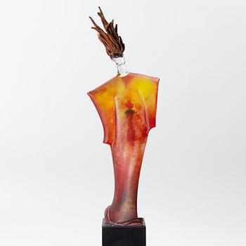 Kjell Engman, skulptur, glas, Kosta Boda, unik.