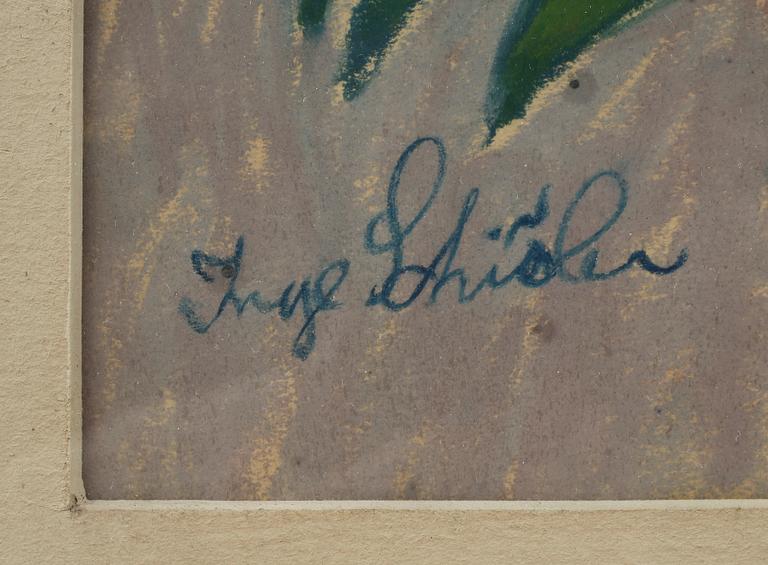 INGE SCHIÖLER, pastell, sign.