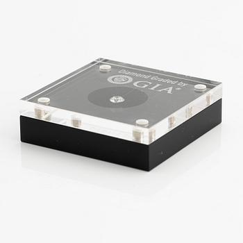 Briljantslipad diamant, 0.50 ct, "triple x". Medföljande GIA dossier.