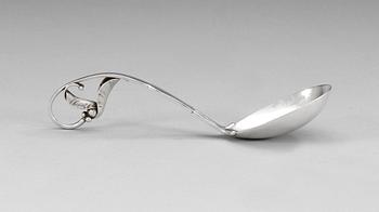 650. A Georg Jensen sterling serving spoon, Copenhagen 1933-44, design nr 141.