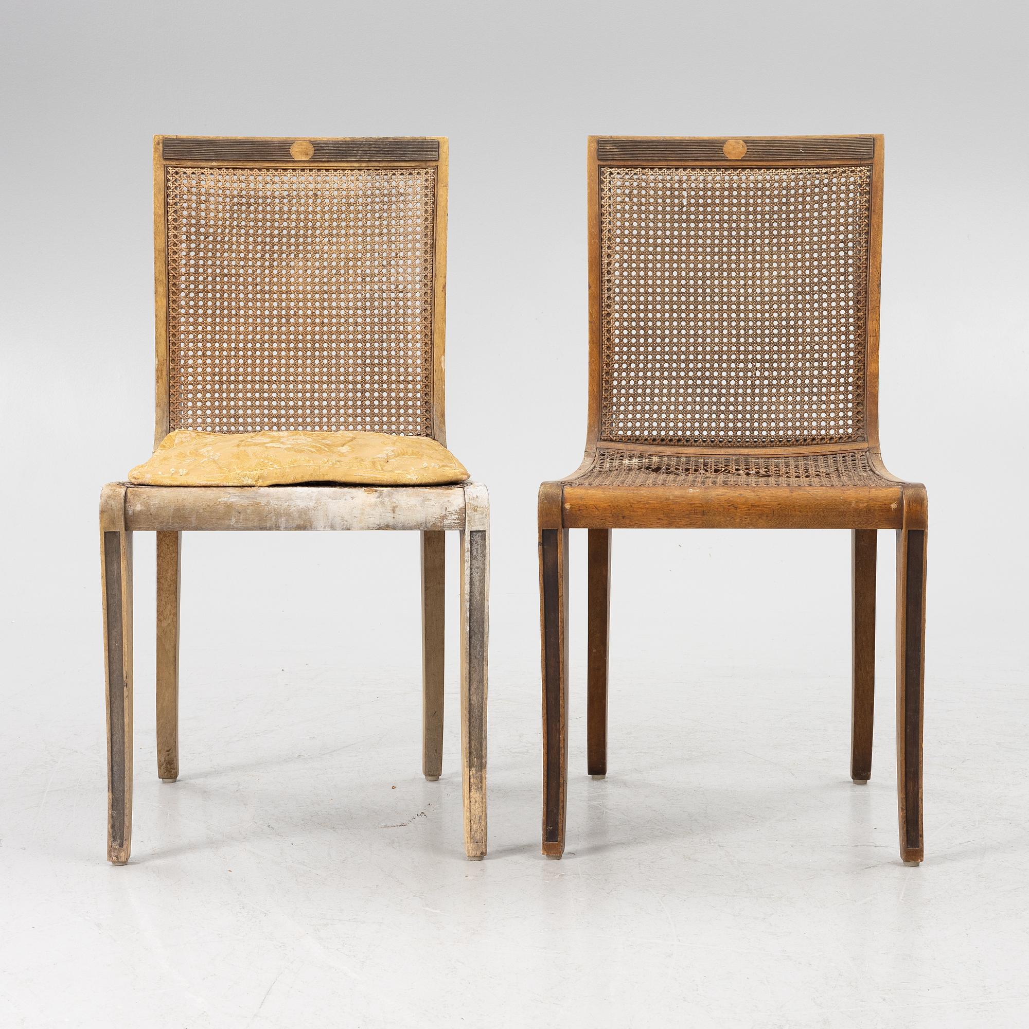 Carl Malmsten, a five piece furniture group, Nordiska Kompaniet, late 1920s.