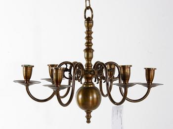 LJUSKRONA, barockstil, 6 ljusarmar.