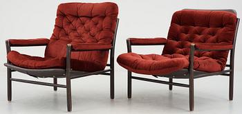 FÅTÖLJER, ett par, Dux, 1900-talets andra hälft.