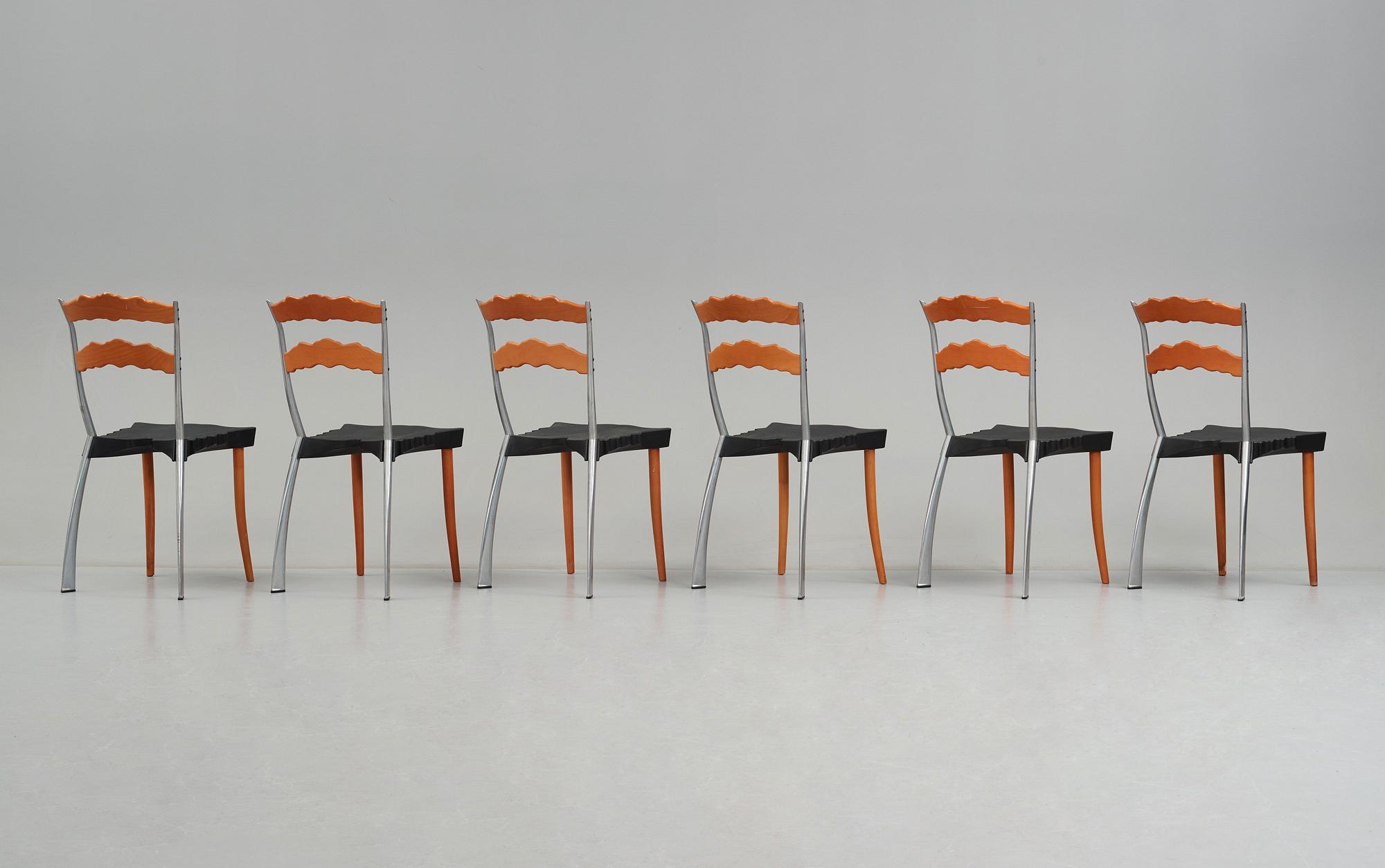 Borek Sipek, 6 "Sedlak" chairs for Vitra, post 1992.