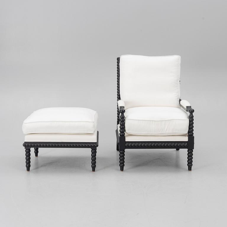 A 'Bobby' armchair with ottoman by RIJD, contemporary.