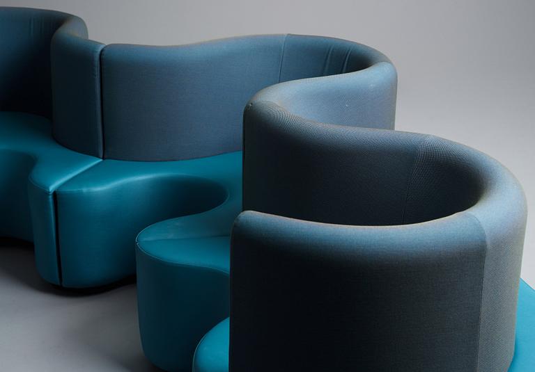 Verner Panton, soffa, "Cloverleaf", Verpan international, Danmark, efter 1969.