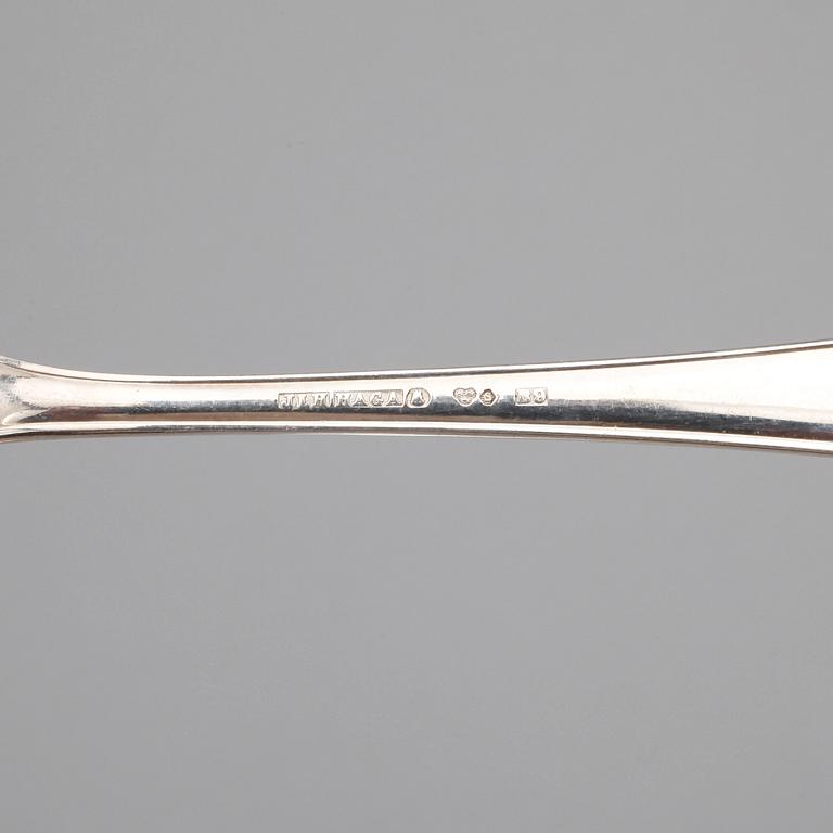 BESTICKSERVISDELAR, 42 st, silver, "Haga", Hultman AB, 1954. Vikt ca 611g.