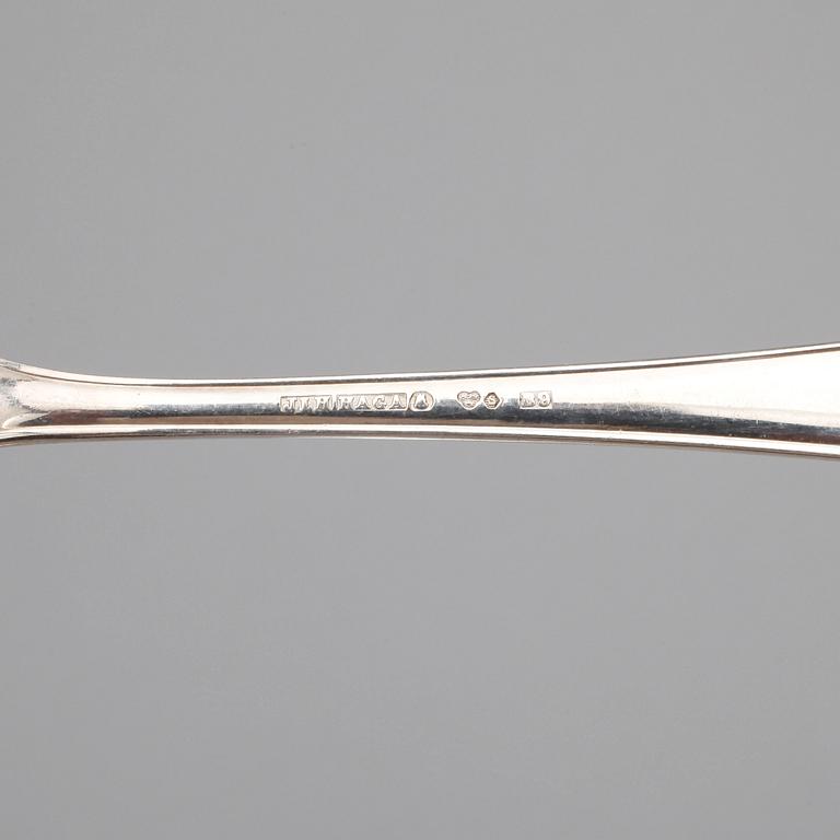 BESTICKSERVISDELAR, 42 st, silver, "Haga", Hultman AB, 1954. Vikt ca 611g.