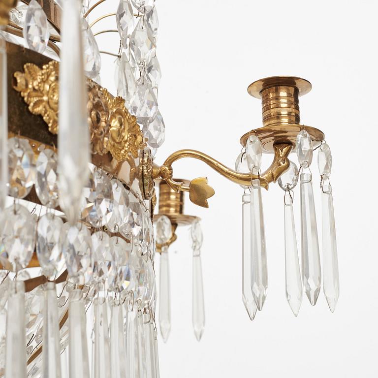 A Swedish Empire 1820/30's nine-light chandelier.