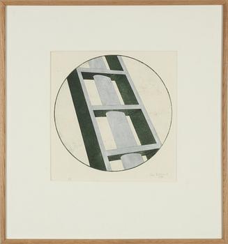 Sten Eklund, handcoloured etching, 1966, signed AP.