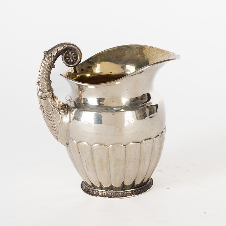 A Swedish Silver Empire Creamer, mark of Zachris Lundqvist, Stockholm 1837.