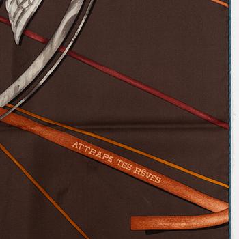 Hermès, an 'Attrape tes Reves' silk scarf.