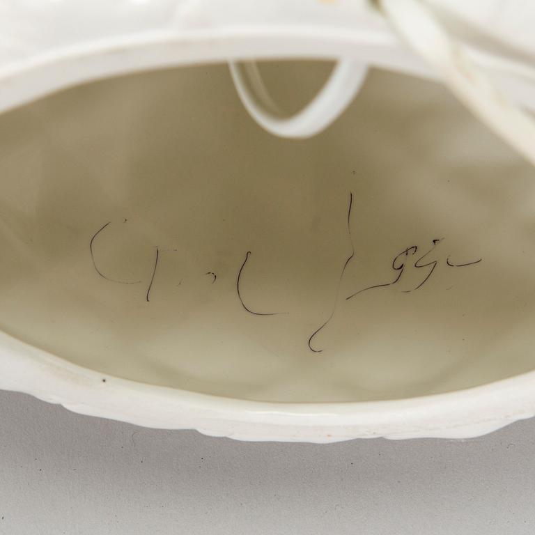 A stone ware table lamp , late 20th century.