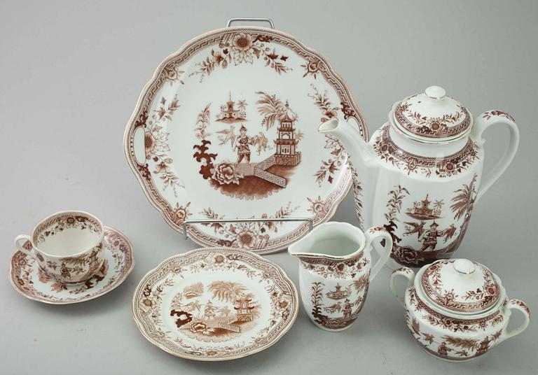 KAFFESERVIS 28 delar, porslin, "Singapore", Arabia.