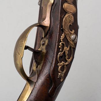 A Flintlock pistol by Friedrich Carlson (Dresden 1700-1719).