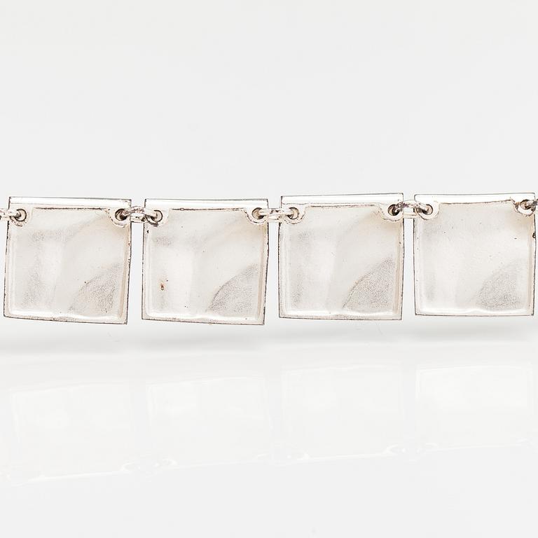 Björn Weckström, A sterling silver neckalce "Galactic peaks". Lapponia 1988.