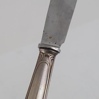Besticksdelar, 30 st, silver,  svensk importstämpel, 1900-talets första hälft/mitt.