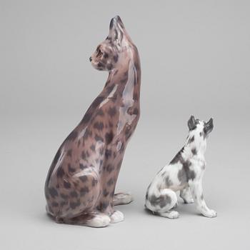 TWO DAHL JENSEN PORCELAIN FIGURINS.