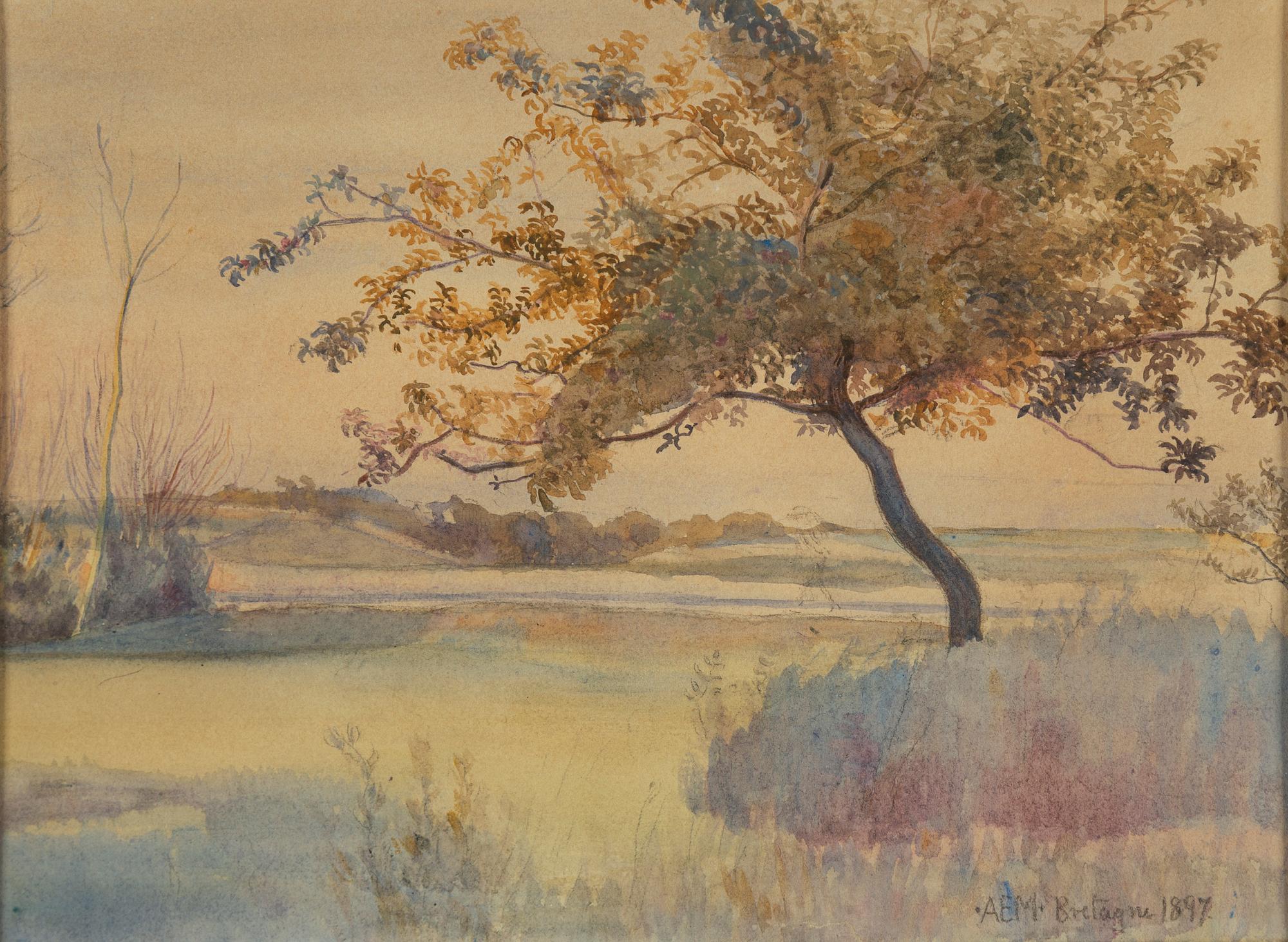 ANNA ELISABETH MUNCH, watercolour, signed and dated 1897.